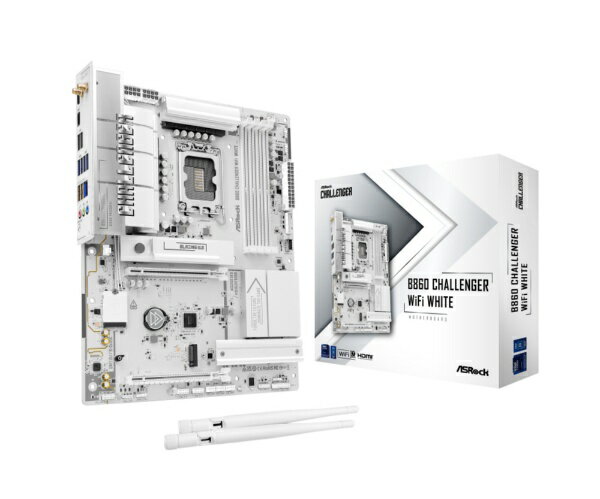 ASRock マザーボード B860 CHALLENGER WIFI WHITE