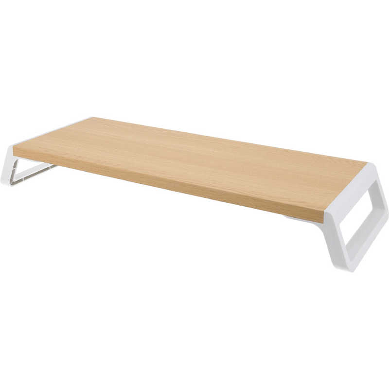 不二貿易｜Fuji Boeki モニタースタンド W550xD200xH75mm シンプル ナチュラル 85942