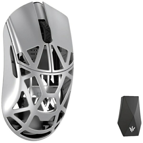 WLmouse｜ウィルマウス ゲーミングマウス Beast X Max OMRONモデル -Solid Sides サイド穴なし- Metallic Silver WL-BXMAX-SIL-O-NH 光学式 /有線 無線 ワイヤレス /5ボタン /USB