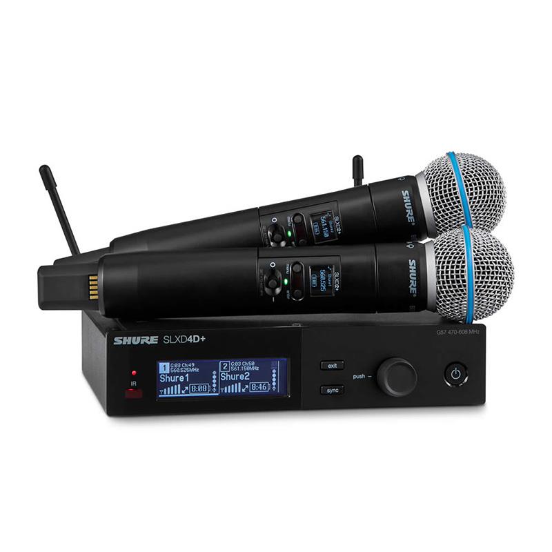 SLXD24D+J/B58 シュアー ハンドヘルド送信機+受信機 ワイヤレスシステム Beta 58A 2ch SHURE
