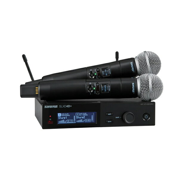 SLXD24D+J/58 シュアー ハンドヘルド送信機+受信機 ワイヤレスシステム SM58 2ch SHURE