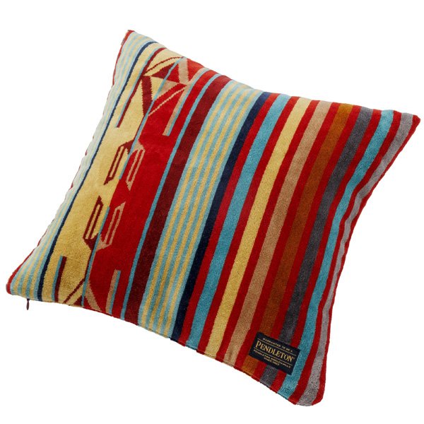 PENDLETON ジャガードタオル クッションカバー チマヨガーネット