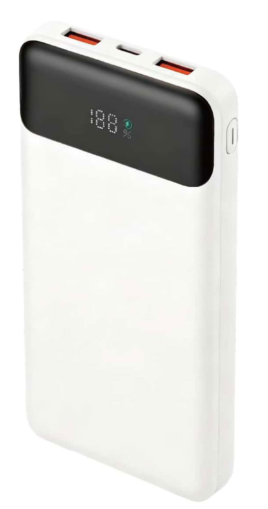 QTJ クオリティトラストジャパン PD20W対応 Type-C 1ポート/USB2ポート 準個体モバイルバッテリー 10000mAh ホワイト QTC-0508WH