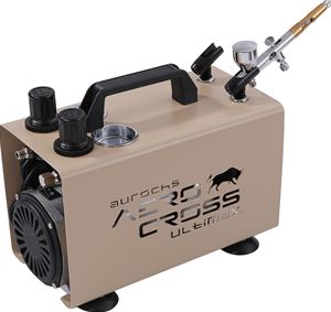 AERO CROSS ULTIMAX 高性能コンプレッサー＆ダブルアクションハンドピース デザートサンド ACU-01DXS プラモデルツール