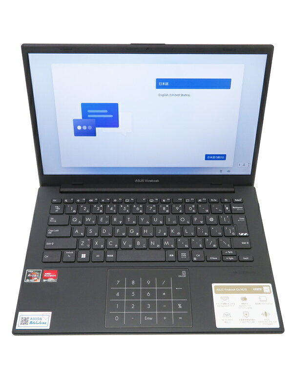 ASUS Vivobook Go 14 ノートパソコン ミックスブラック 14.0型 E1404FA-R5165KWS