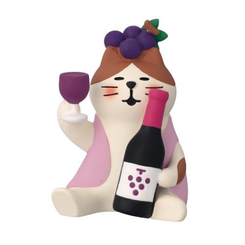 ほろ酔いぶどう酒猫 赤 ZCB-95027