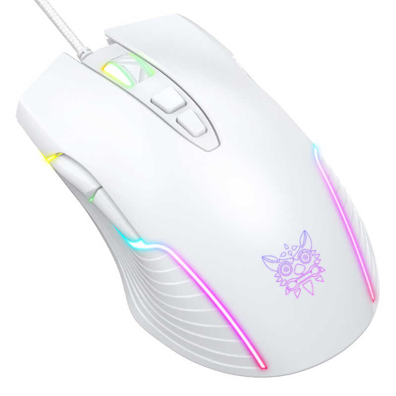 ONIKUMAGAMING ゲーミングマウス ONIKUMA CW905 ホワイト CW902BK 光学式 /有線 /7ボタン /USB