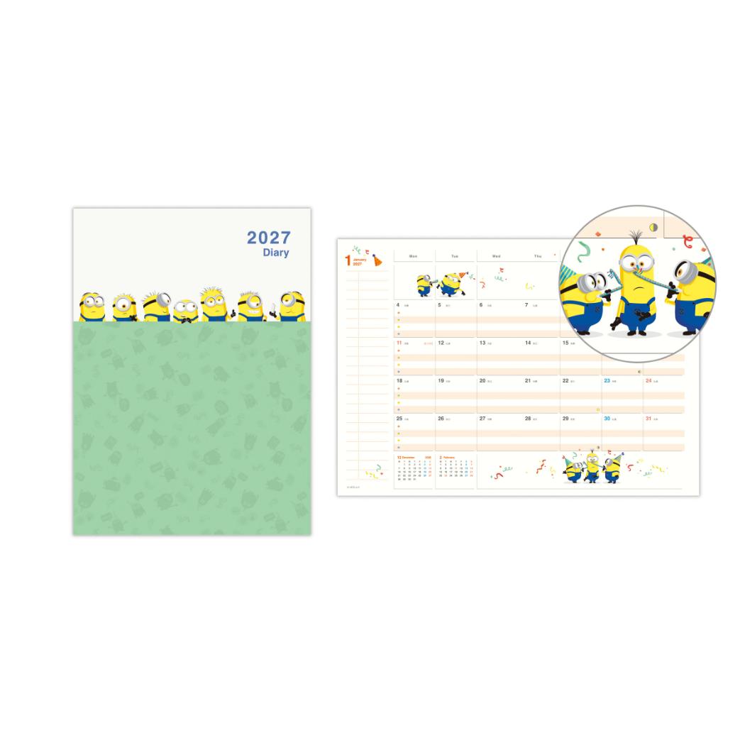 ミニオンズ 2027 diary 2027年 手帳 A5ファミリーダイアリー…