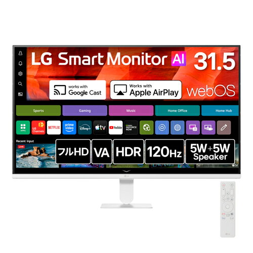 楽天市場】LG Electronics Japan LG SMART Monitor 31.5型 32SQ780S-W