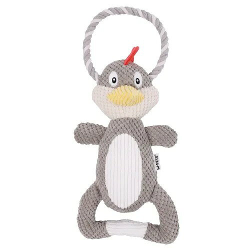 M-PETS Chewtopia ECOドッグトイ ニワトリ グレー&ホワイト