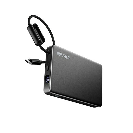 バッファロー（Buffalo） 半固体モバイルバッテリー 10000mAh（37Wh）/30W BMPBSA10000BK