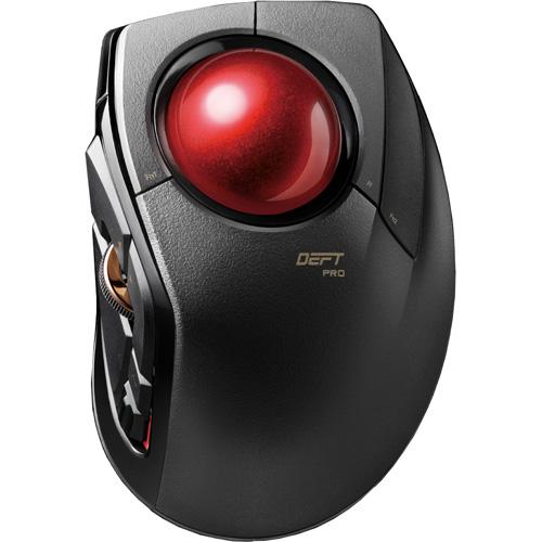 エレコム トラックボールマウス 有線/無線/Bluetooth 8ボタン 人差し指 M-DPT1MRBK(1個)