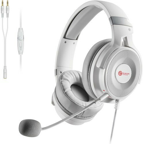 エレコム ヘッドセット オーバーヘッド ゲーミング 両耳 φ3.5mm HS-G60WH(1セット)