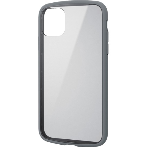 エレコム iPhone11 ケース カバー TPU ポリカーボネート 耐衝撃 PM-A19CTSLFCGY(1個)
