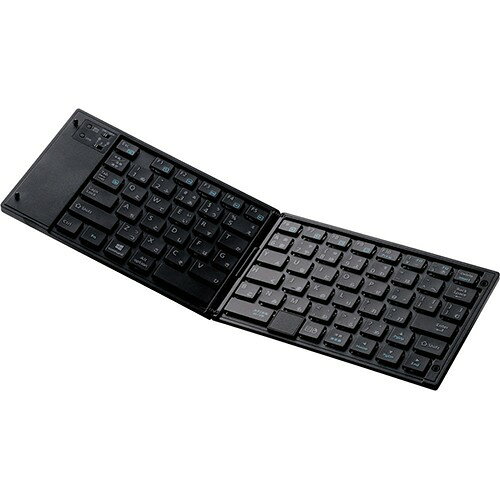 エレコム キーボード Bluetooth 折りたたみ マルチペアリング ポインティングデバイス付 ブラック TK-FLP01PBK