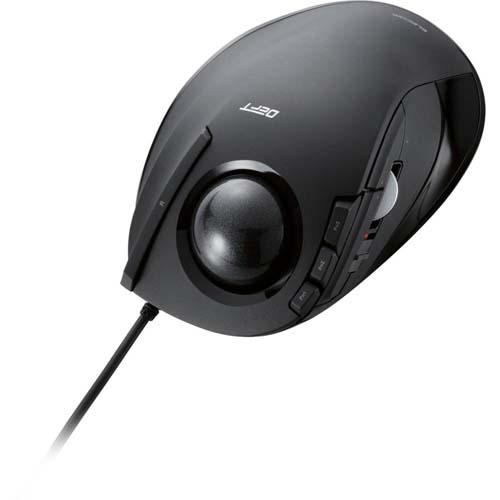 エレコム トラックボールマウス 有線 8ボタン 人差し指 チルトホイール M-DT2URBK(1個)