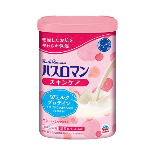 バスロマン 薬用入浴剤 スキンケア Wミルクプロテイン にごり湯(600g)