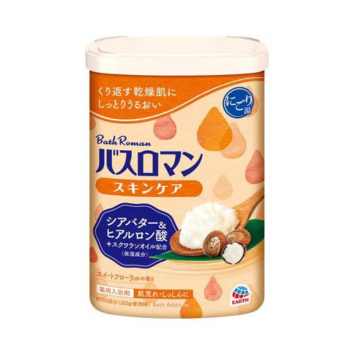 バスロマン 薬用入浴剤 スキンケア シアバター＆ヒアルロン酸 にごり湯(600g)