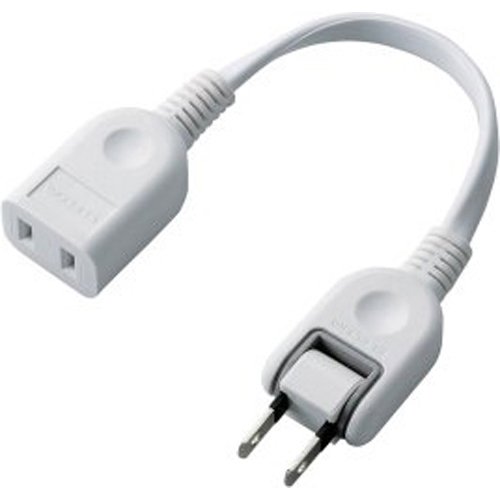 エレコム 延長コード 電源タップ 0.1m 2P 1個口 ACアダプタ用電源延長 白 T-ADR1WH(1本入)