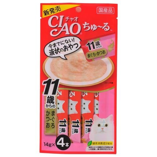 チャオ ちゅ～る 11歳からのまぐろ・かつお(14g*4本入)