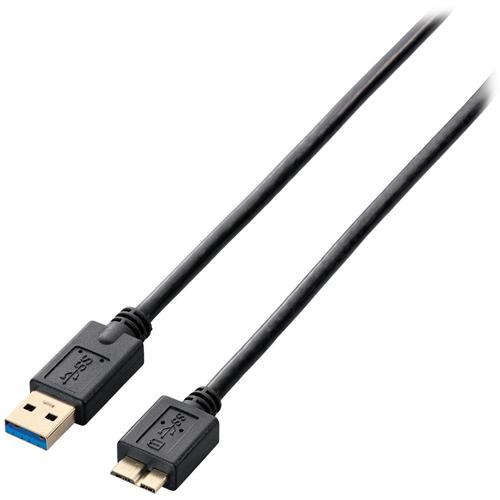 エレコム USBケーブル USB3.0 マイクロBケーブル microB-A3重シールドケーブル0.5m BK(1個)
