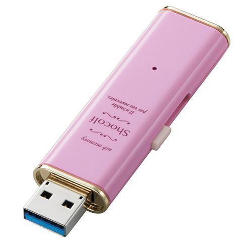 エレコム USBメモリ USB3.1(Gen1) スライド式 32GB Shocolf 1年保証 MF-XWU332GPNL(1個)