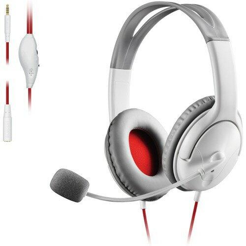 エレコム ヘッドセット オーバーヘッド ゲーミング 両耳 延長ケーブル付 HS-GM20WH(1セット)