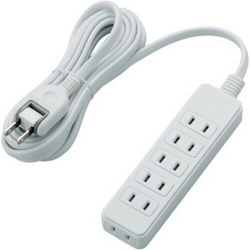 エレコム 延長コード 電源タップ 3m 2P 6個口 スイングプラグ式 白 T-S02-2630WH(1個入)