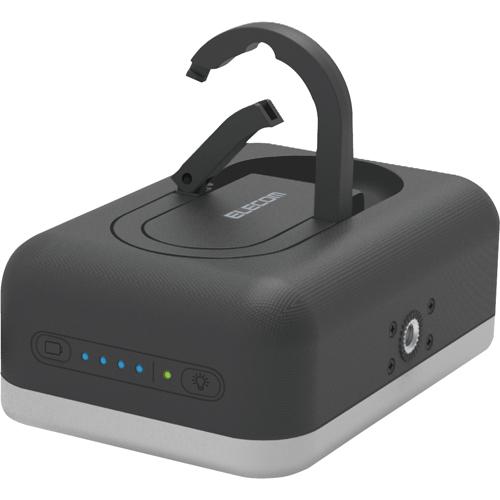 エレコム モバイルバッテリー 防災 LEDライト付 6700mAh ブラック DE-M21L-6700BK(1個)