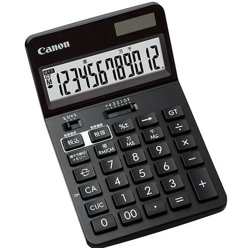 キヤノン 電卓 ブラック KS-1220TU-BK(1台)
