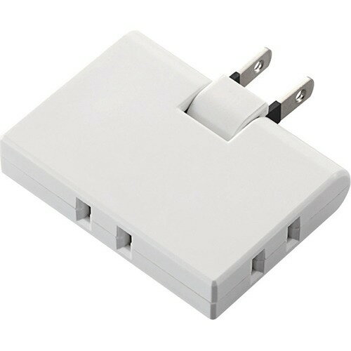 エレコム 延長コード 電源タップ 3個口 薄型トリプル スイングプラグ T-TR03-2300WH(1個入)