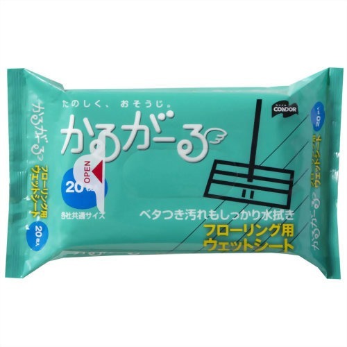 山崎産業 かるがーる フローリング用ウェットシート 20枚