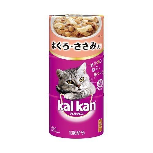 カルカン(kalkan) 缶タイプ まぐろ・ささみ入り 160g (×3缶入) (1個)