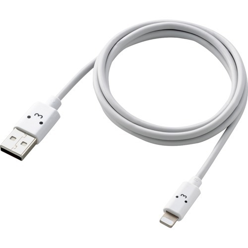 やわらかLightningケーブル 1m USB-A RoHS フェイス MPA-FUALYA10WF(1本)