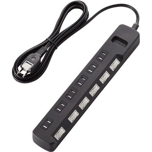 楽天市場】エレコム エレコム 電源タップ 12個口 2m 雷サージ ほこり