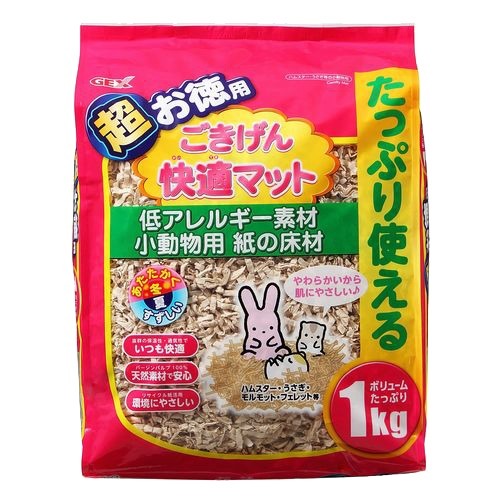 ＧＥＸ　ごきげん快適マット　超お徳用１ｋｇ　小動物　うさぎ　ハムスター　床材　ハリネズミ　敷材　お一人様５点限り