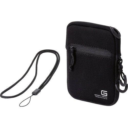 エレコム デジタルカメラケース ネックストラップ付き Sサイズ ブラック DGB-063BK(1個)