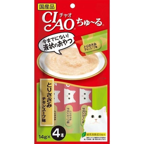 チャオ ちゅ～る とりささみ チキンスープ味(14g*4本入)