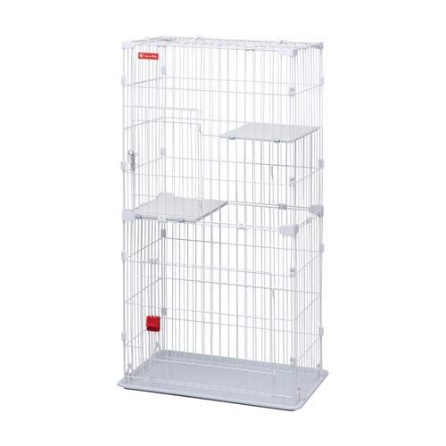 楽天市場】アイリスオーヤマ スリムキャットケージ 2段 ホワイト(1個