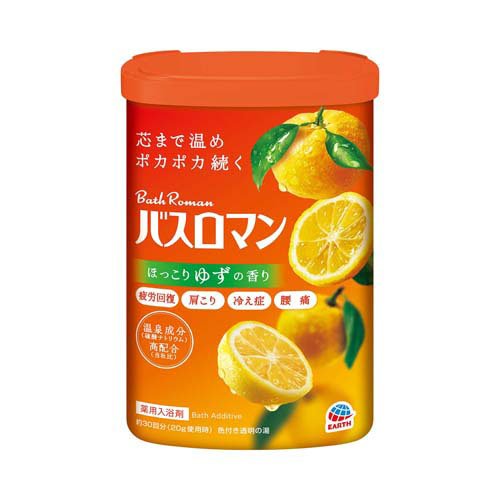 アース製薬 バスロマン ほっこりゆずの香り バスロマン ほっこりゆずの香り 600g