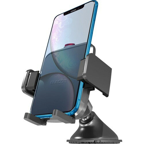 エレコム 車載スマホスタンド ゲル吸盤 ワンタッチ操作 簡易パッケージ EC-SH01BK(1個)