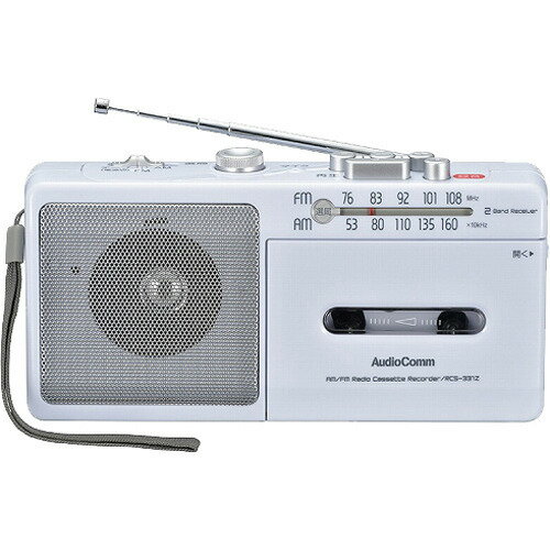 楽天市場】オーム電機 AudioComm ポータブルラジオカセットレコーダー