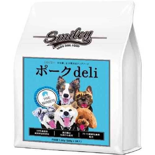 スマイリー　ポークdeli 1.5kg×2袋セット 楽天市場】Biペットランド スマイリー 国産ポークdeli(1.5kg) | 価格
