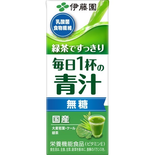 伊藤園 緑茶ですっきり 毎日1杯の青汁 無糖 紙(200mL*24本入)