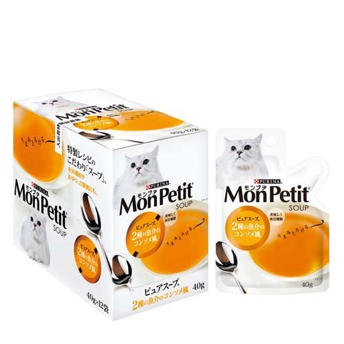 モンプチ ピュアスープ 2種の魚介のコンソメ風(40g*12袋セット)