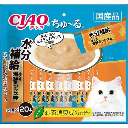 チャオ ちゅ～る 水分補給 まぐろ 海鮮ミックス味(14g*20本入)