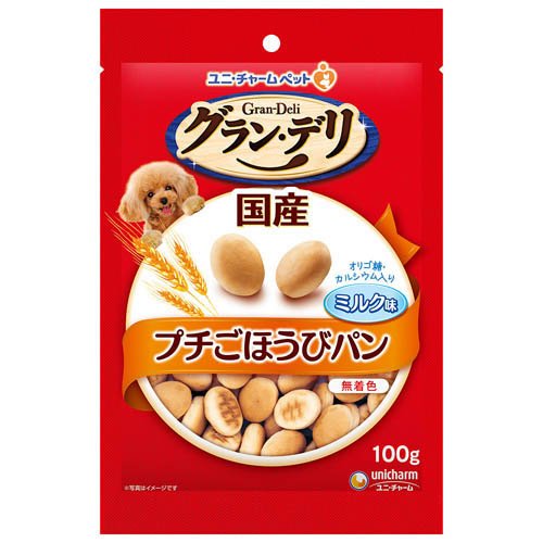 グラン・デリ おやつ プチごほうびパン ミルク味 犬用 おやつ ユニチャーム(100g)