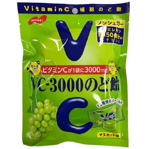 楽天市場】ノーベル製菓 ノーベル VC-3000のど飴 マスカット(90g