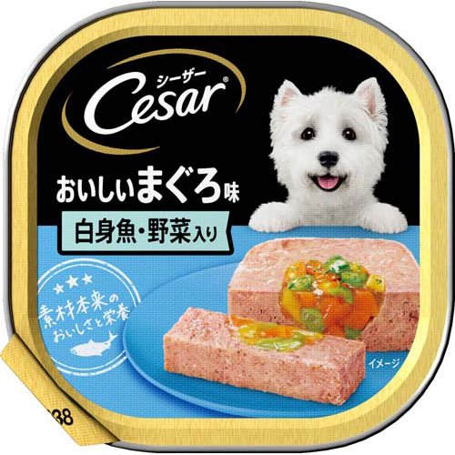 シーザー 成犬用 おいしいまぐろ味 白身魚・野菜入り ドッグフード ウエット(100g)