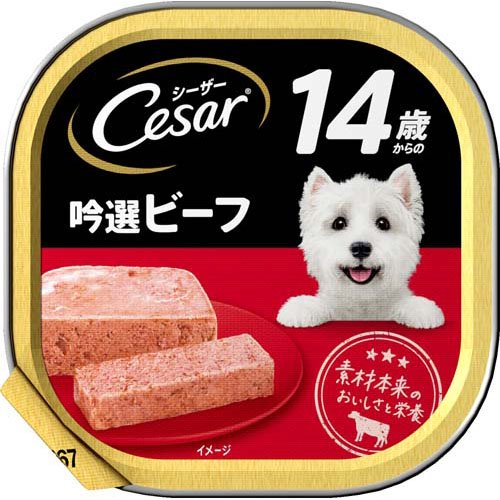 シーザー シニア用 14歳からの吟選ビーフ ドッグフード ウエット(100g)